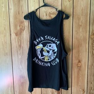NWOT Beer savage drinking club sleeveless tank top